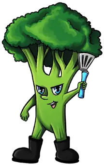 The brocoli character from the Food Fight card game.