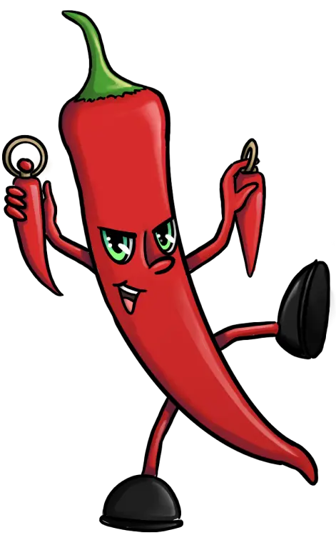 A red chili character from the Food Fight card game