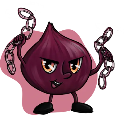 A red onion character from the healthy eating card game Food Fight.